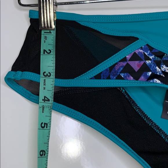 NWOTs SOLE EAST Teal Mesh Multi Cheeky Swim Bikini - Picture 8 of 8